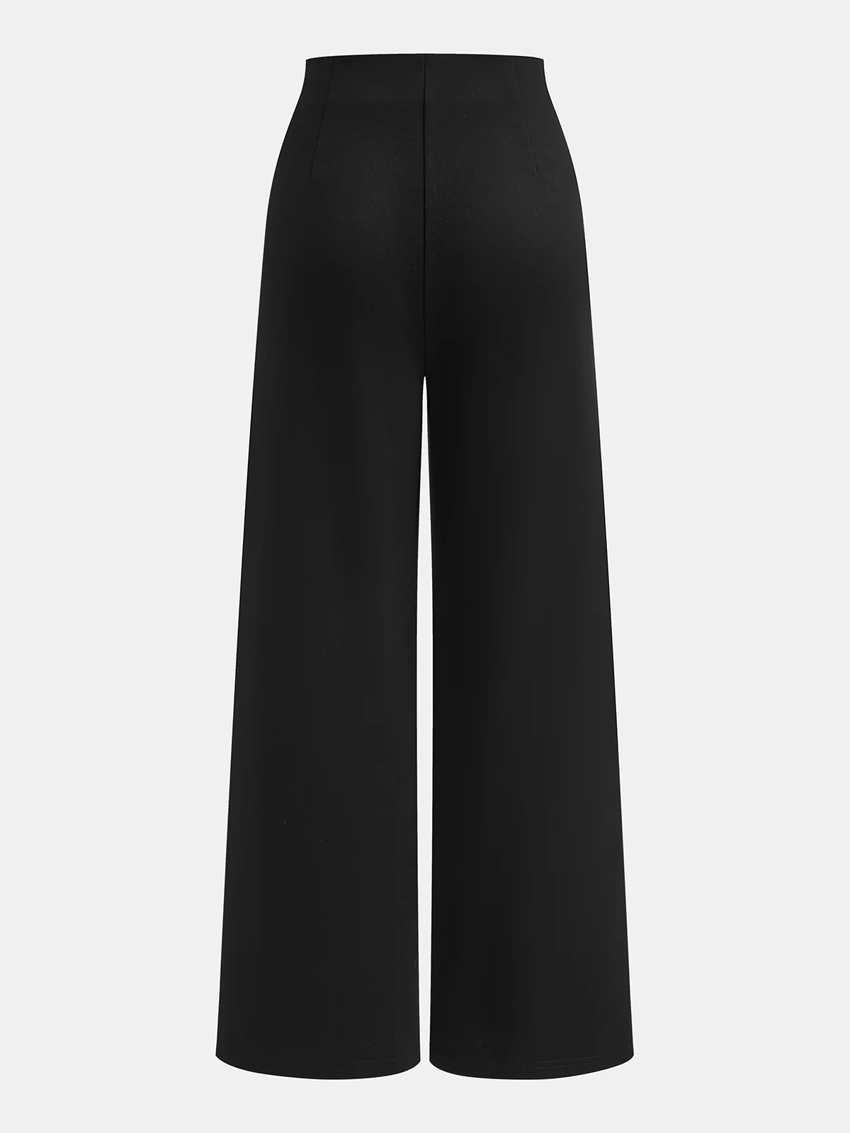 Mid-Waist Metal Button Casual Pants - Wholesalesil