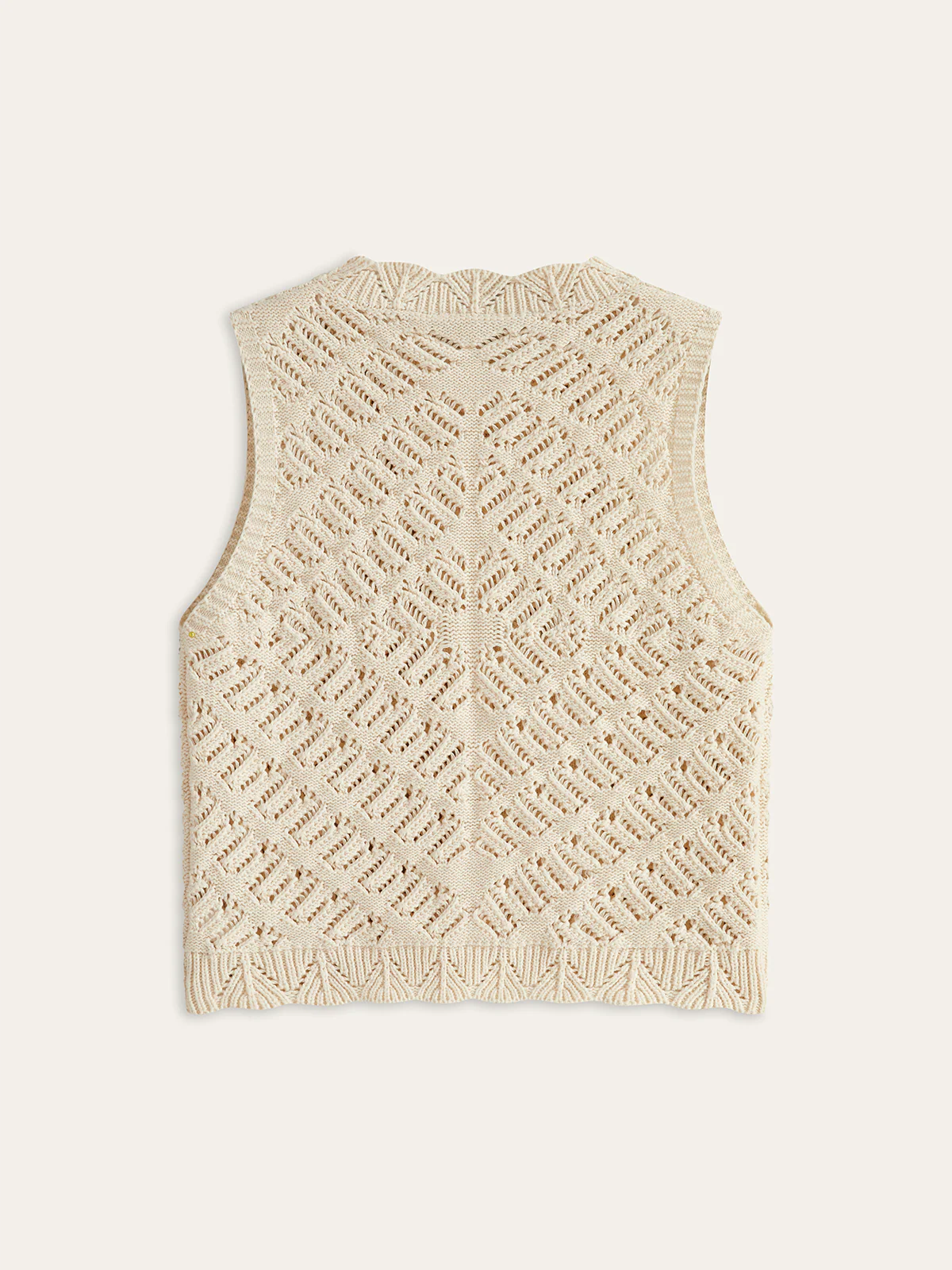 Knitted Sleeveless Cardigan with Button Front - Wholesalesil