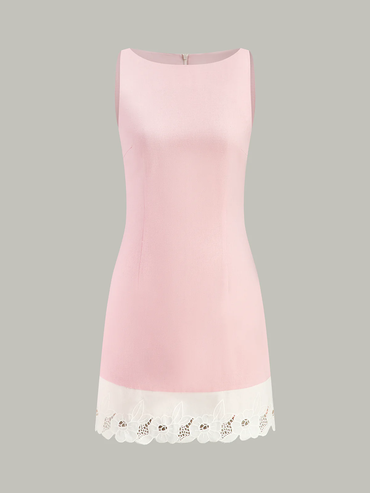 Linen & Cotton Embroidered Trim Mini Dress - Wholesalesil
