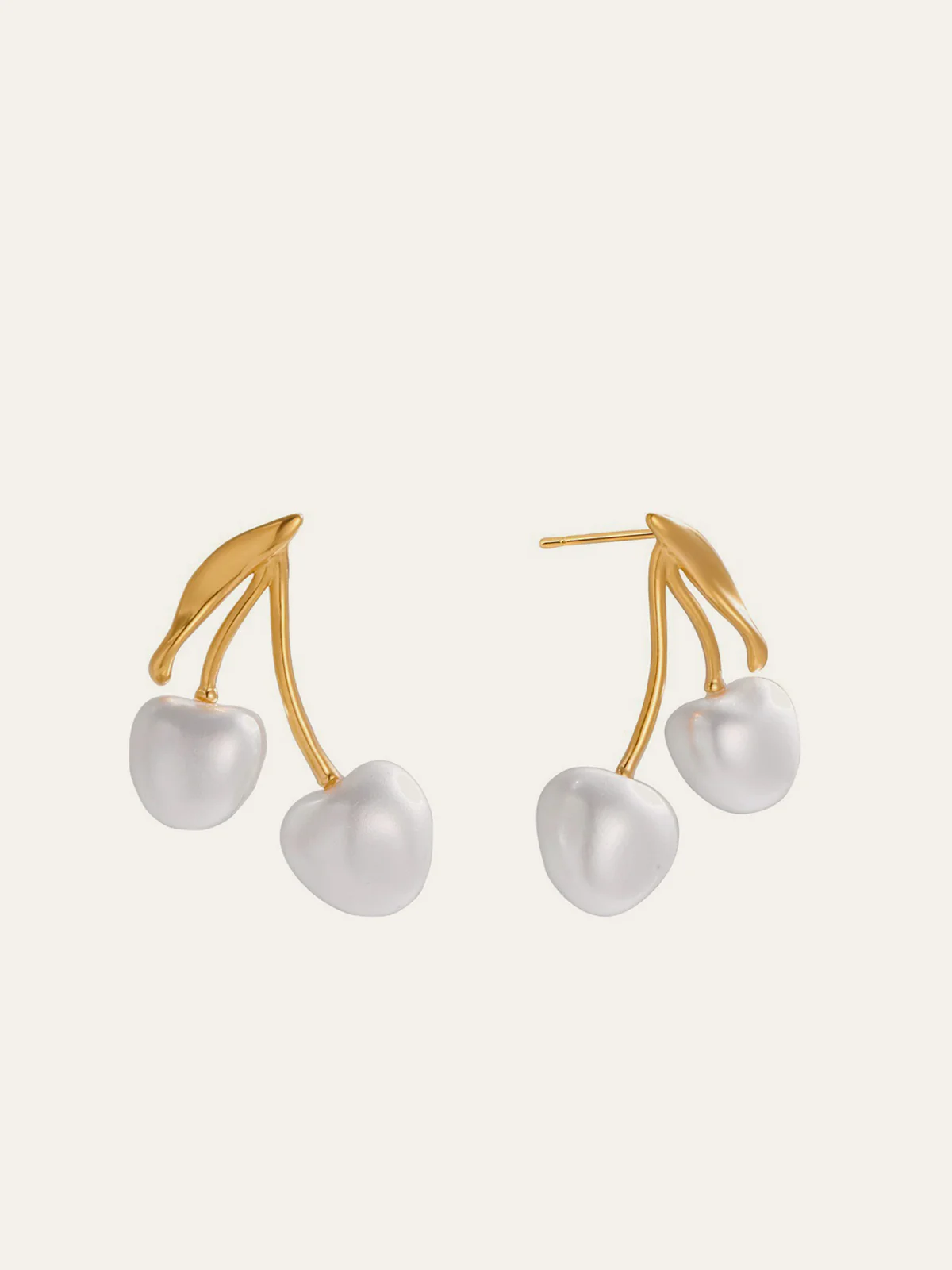 Double-Cherry Drop Earrings - Wholesalesil