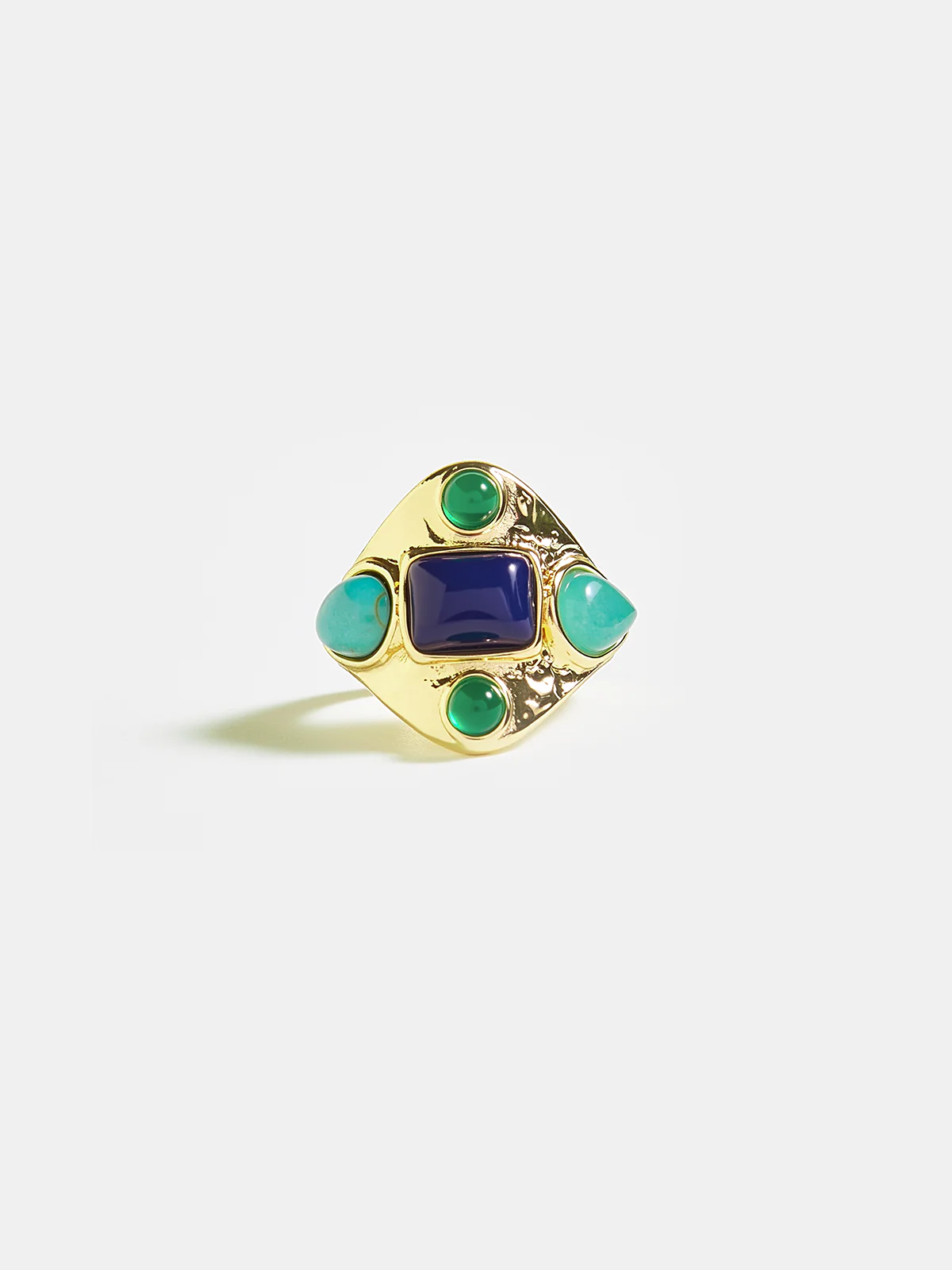 Multi-Stone Golden Ring - Wholesalesil
