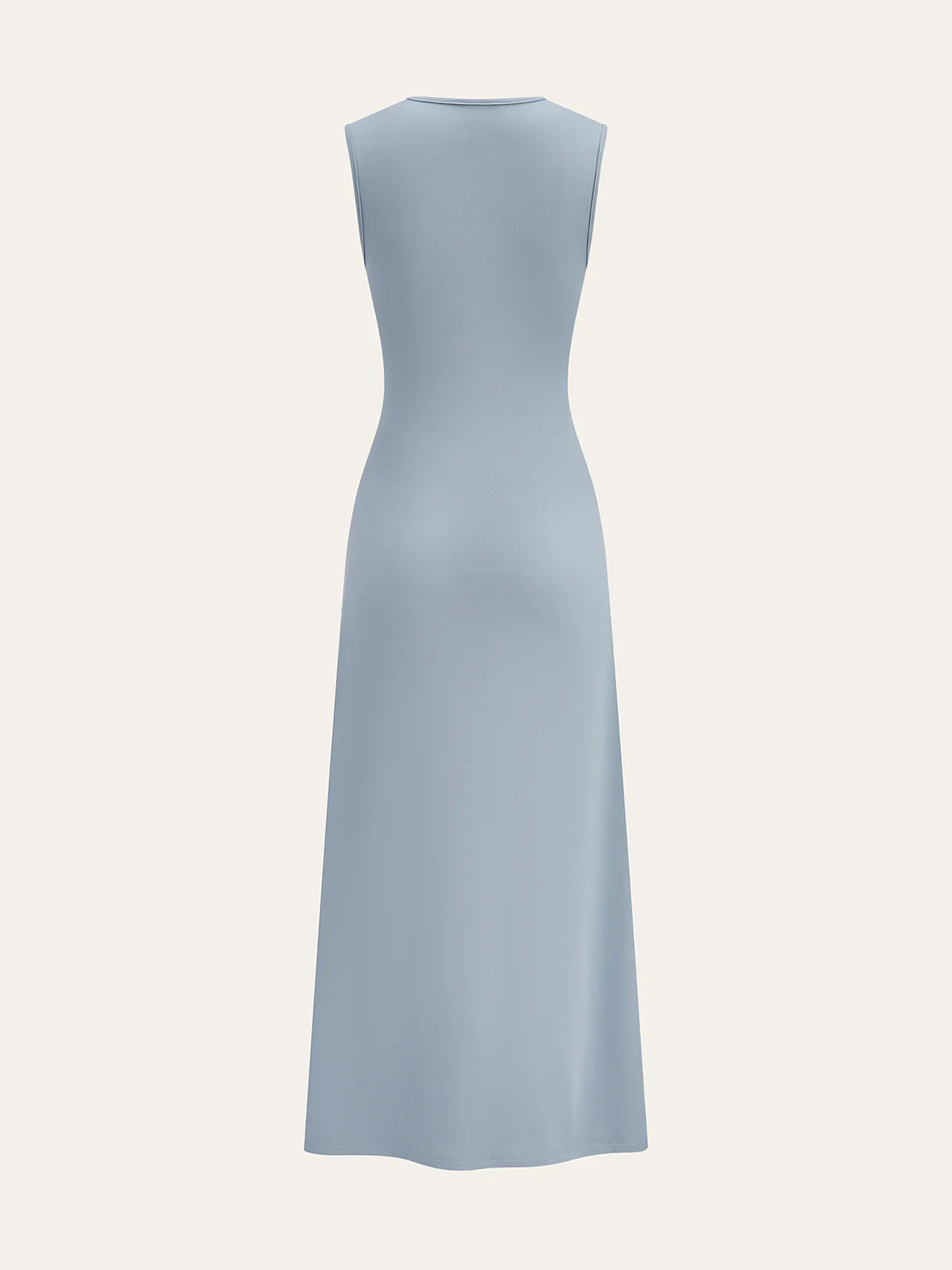 Waist-Twist Metal Buckle Maxi Dress - Wholesalesil