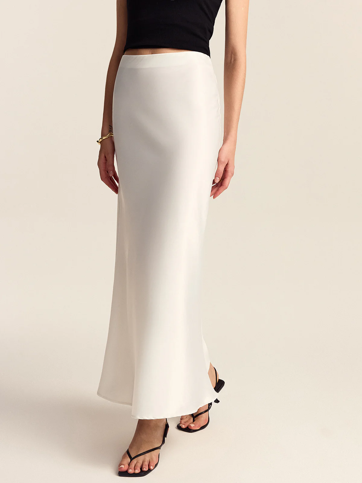 Satin Mermaid Midi Skirt - Wholesalesil