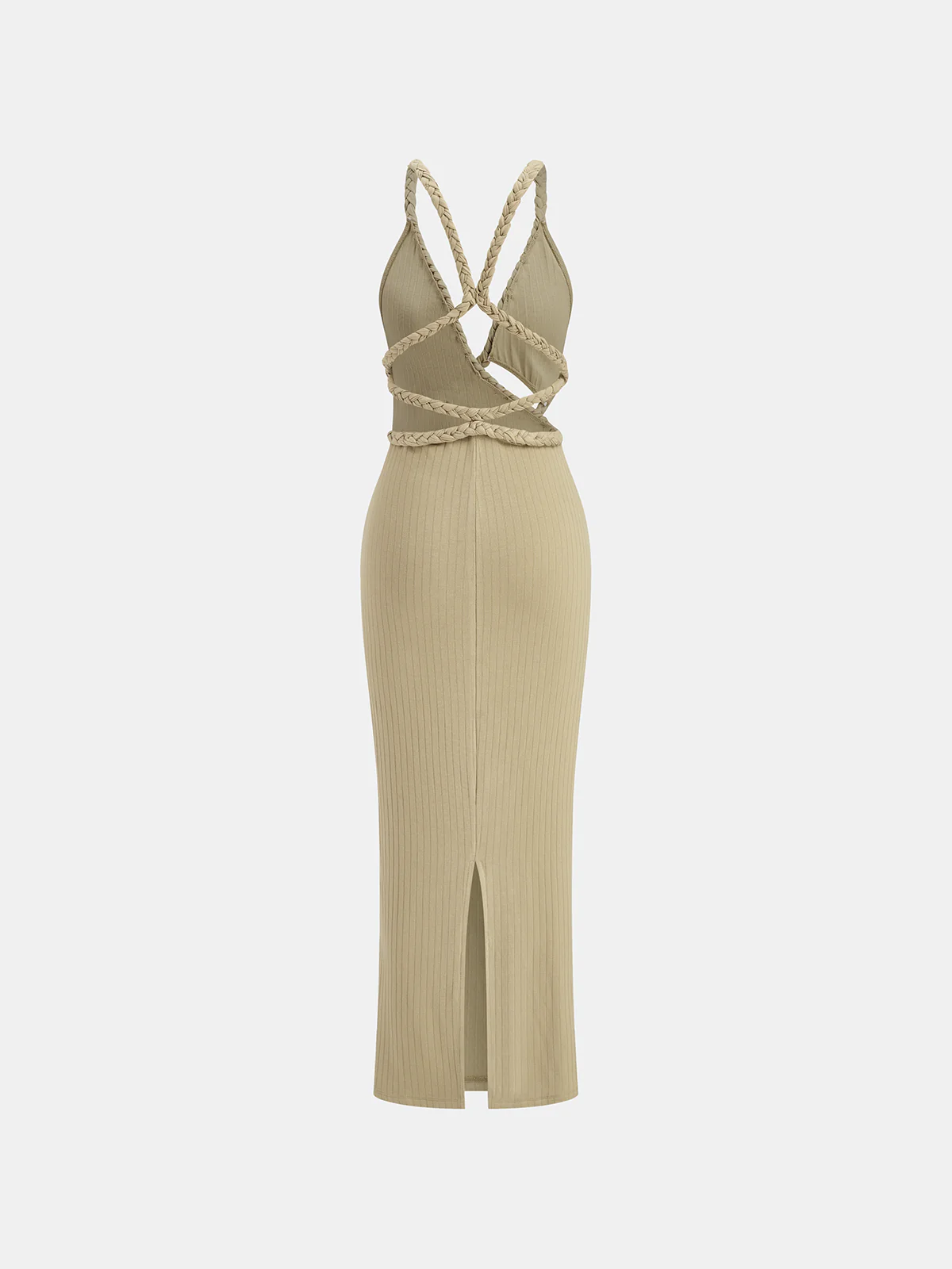 Braided Bodycon Asymmetrical Dress - Wholesalesil