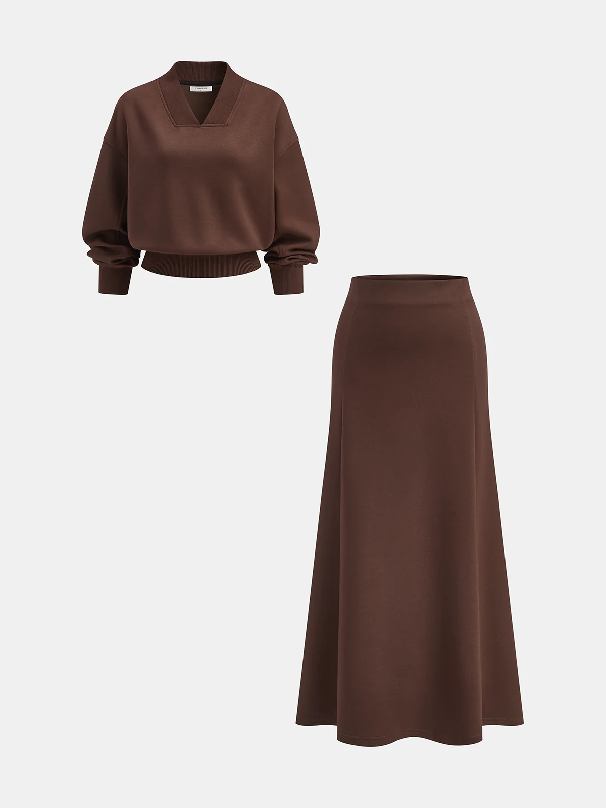 Cinched-Waist Air-Layer Cropped Sweatshirt - Wholesalesil