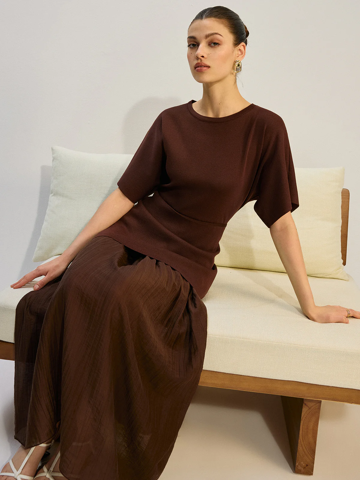 Sheer-Paneled Maxi Dress - Wholesalesil
