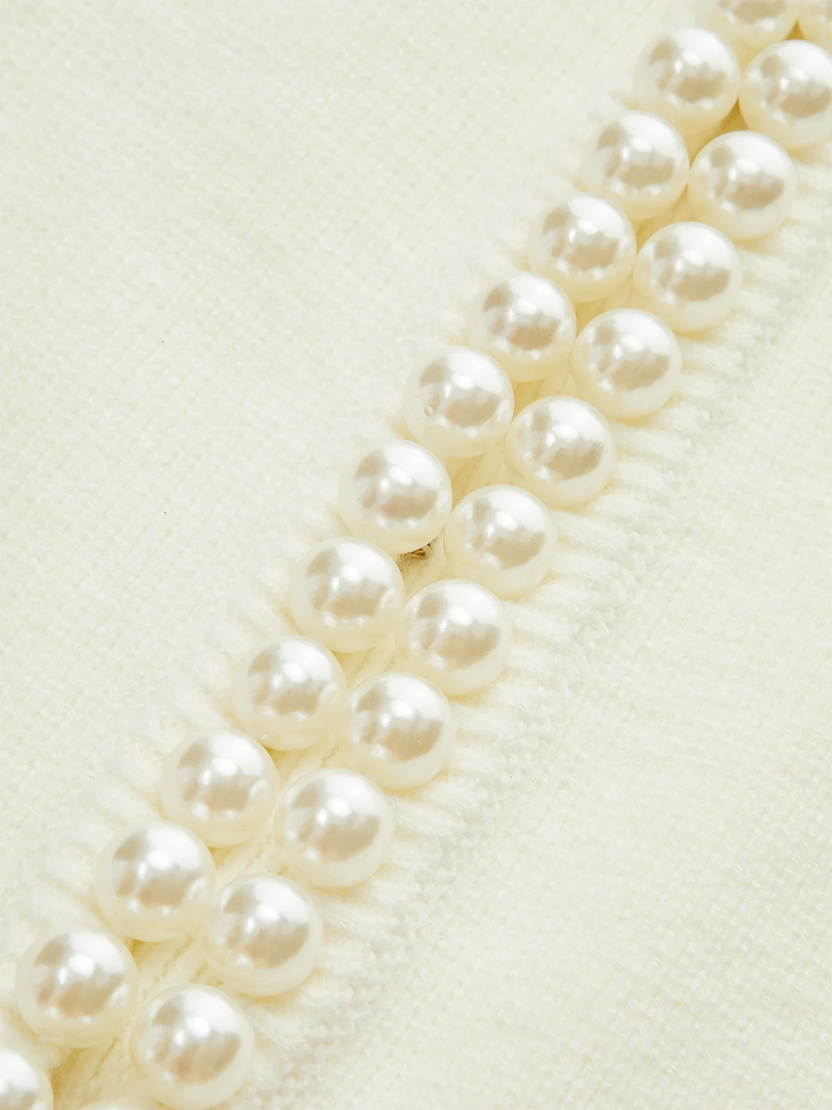 Pearl Decor Cap Sleeve Cardigan - Wholesalesil