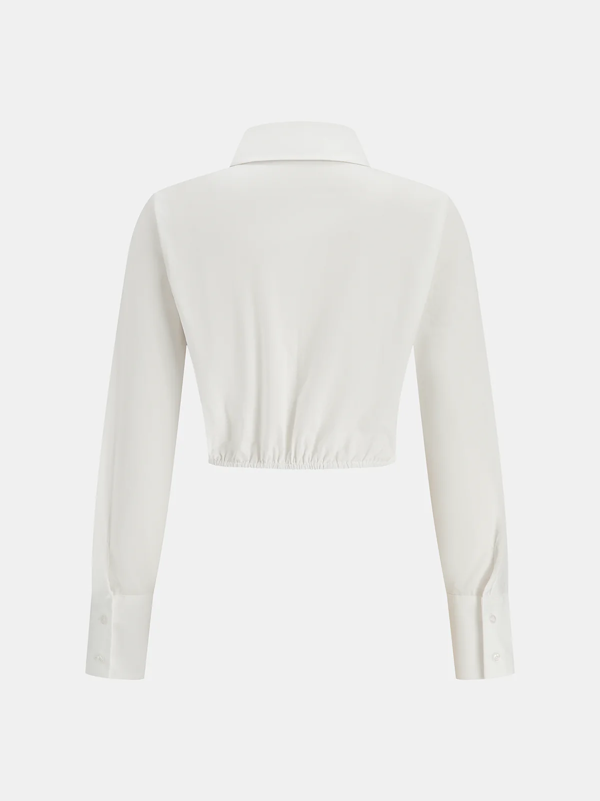 Cotton Twisted Cropped Shirt - Wholesalesil