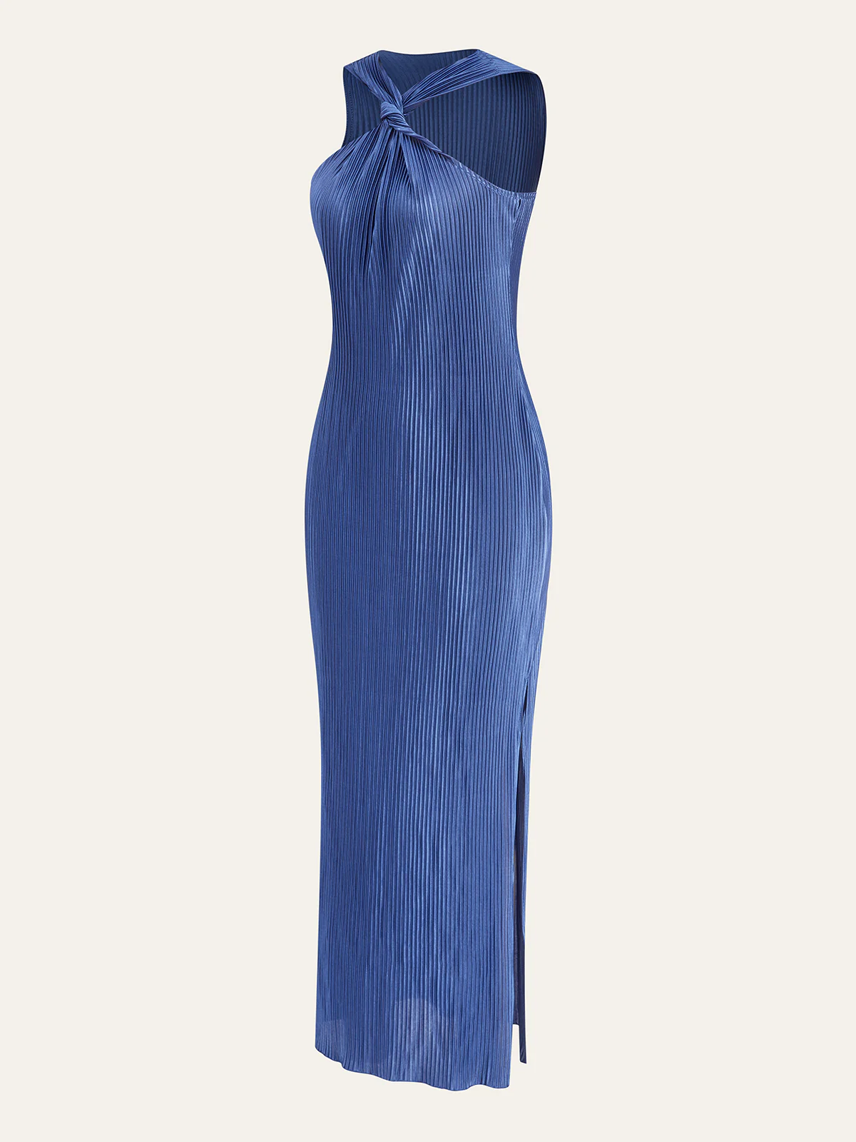 Pleated Twist-Front Midi Dress - Wholesalesil