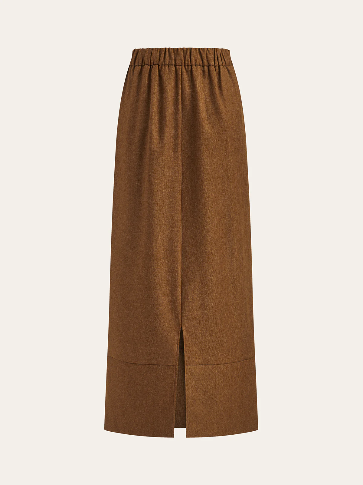 Elastic Waist Slit Maxi Skirt - Wholesalesil
