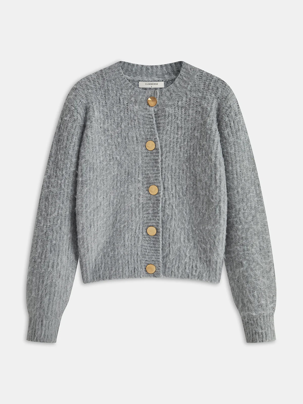 Metal Button Wool-Blend Sweater - Wholesalesil
