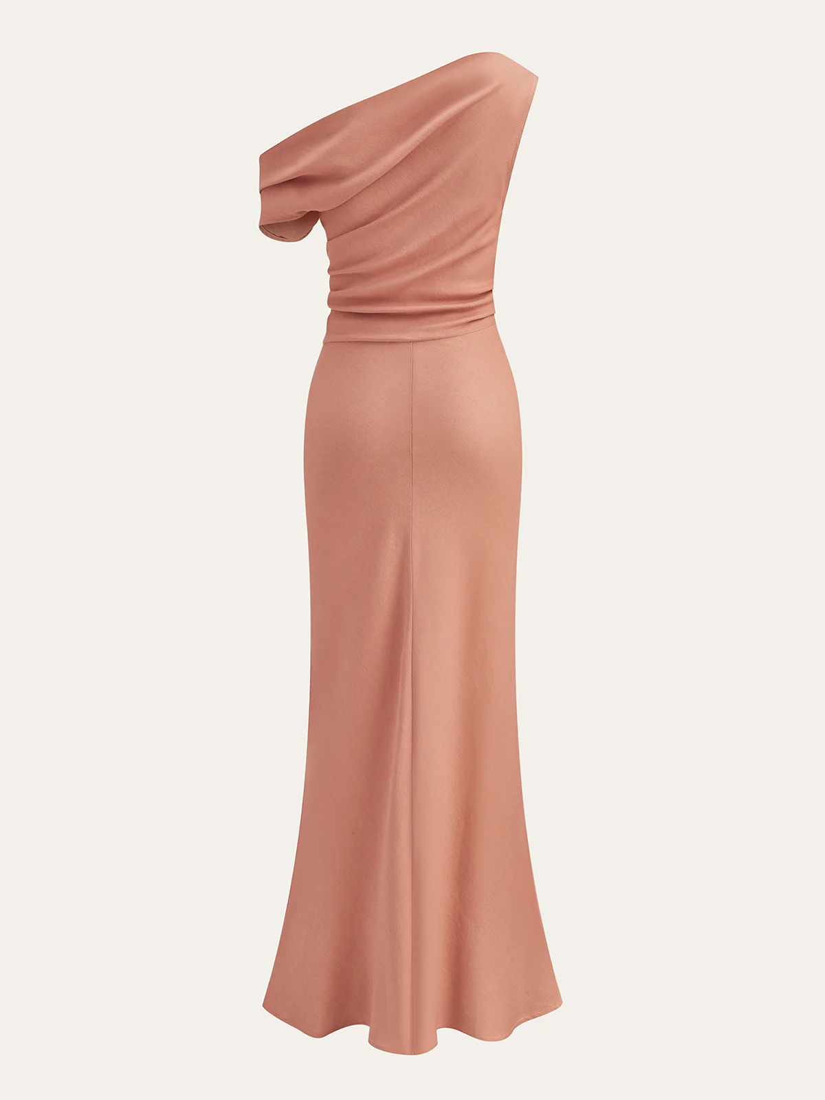 One-Shoulder Draped Maxi Dress - Wholesalesil