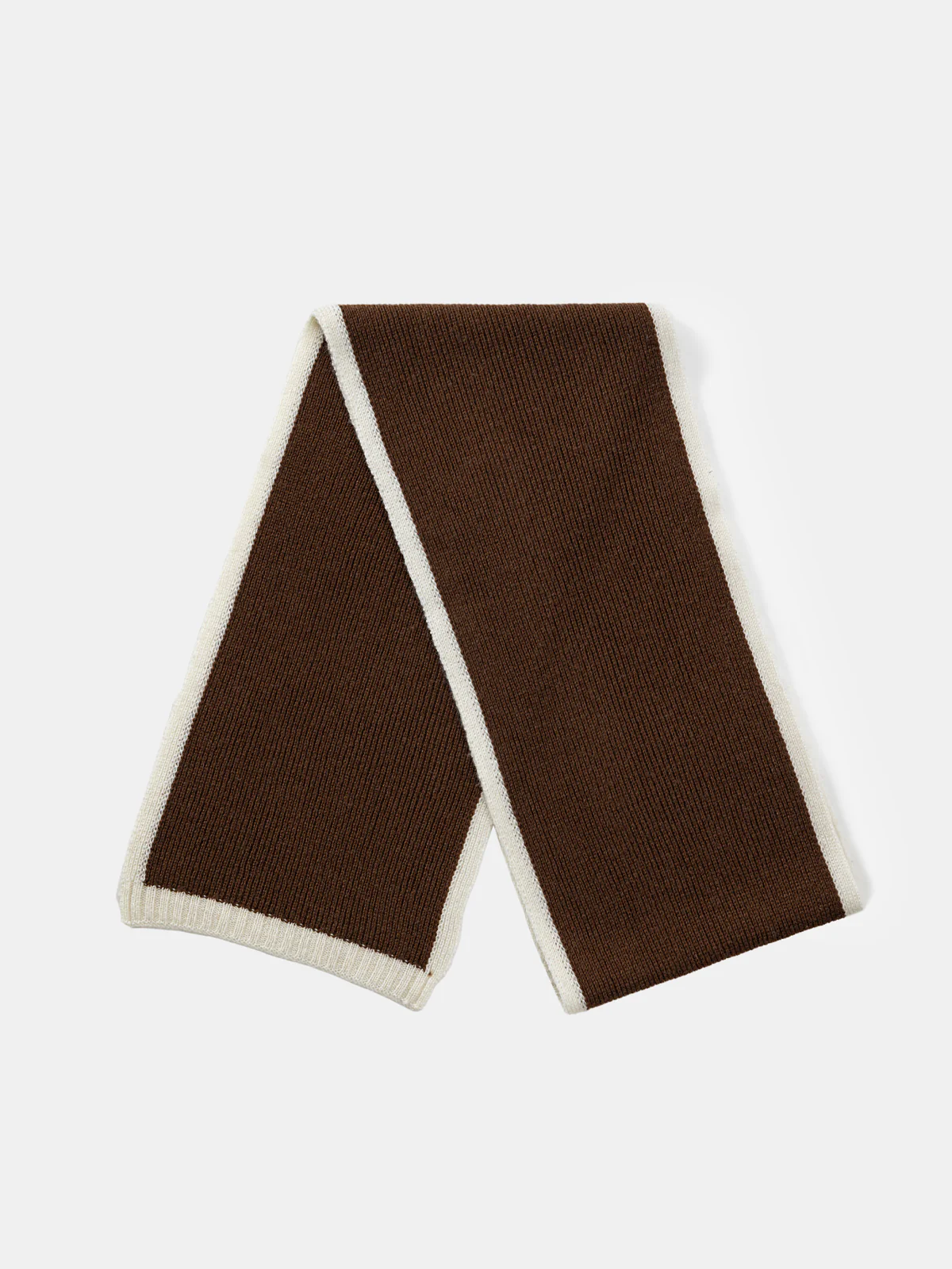 Contrast Trim Wool Knit Scarf - Wholesalesil