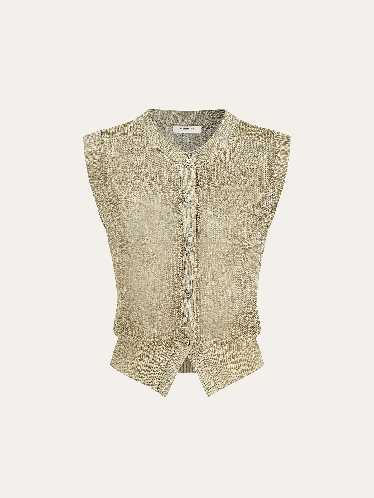Knit Sleeveless Vest with Scarf - Wholesalesil