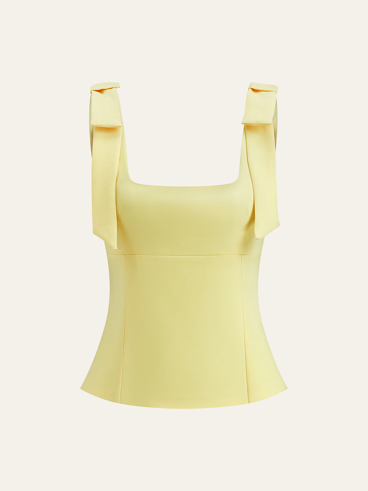 Bow-Tie Strap Waist-Cinching Top - Wholesalesil