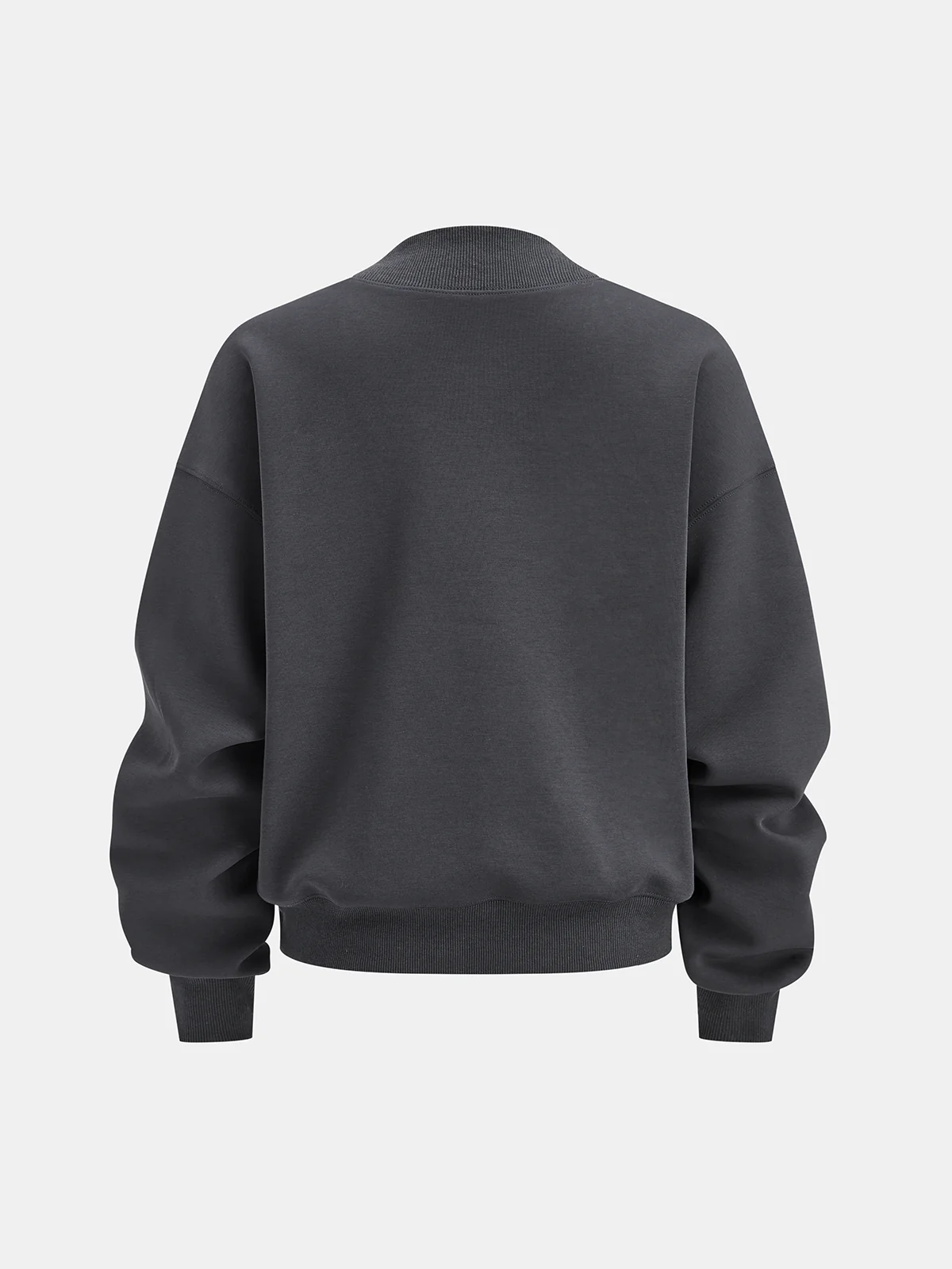 Long Sleeve V-Neck Cropped Sweatshirt - Wholesalesil