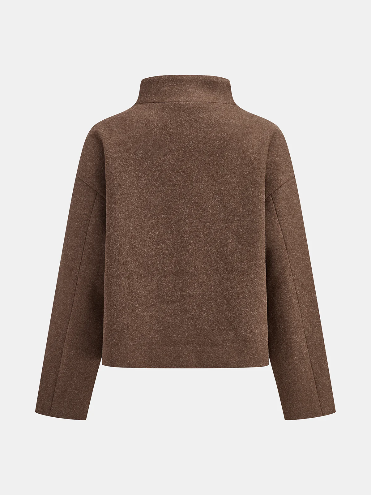 Asymmetric Button Tweed Jacket - Wholesalesil