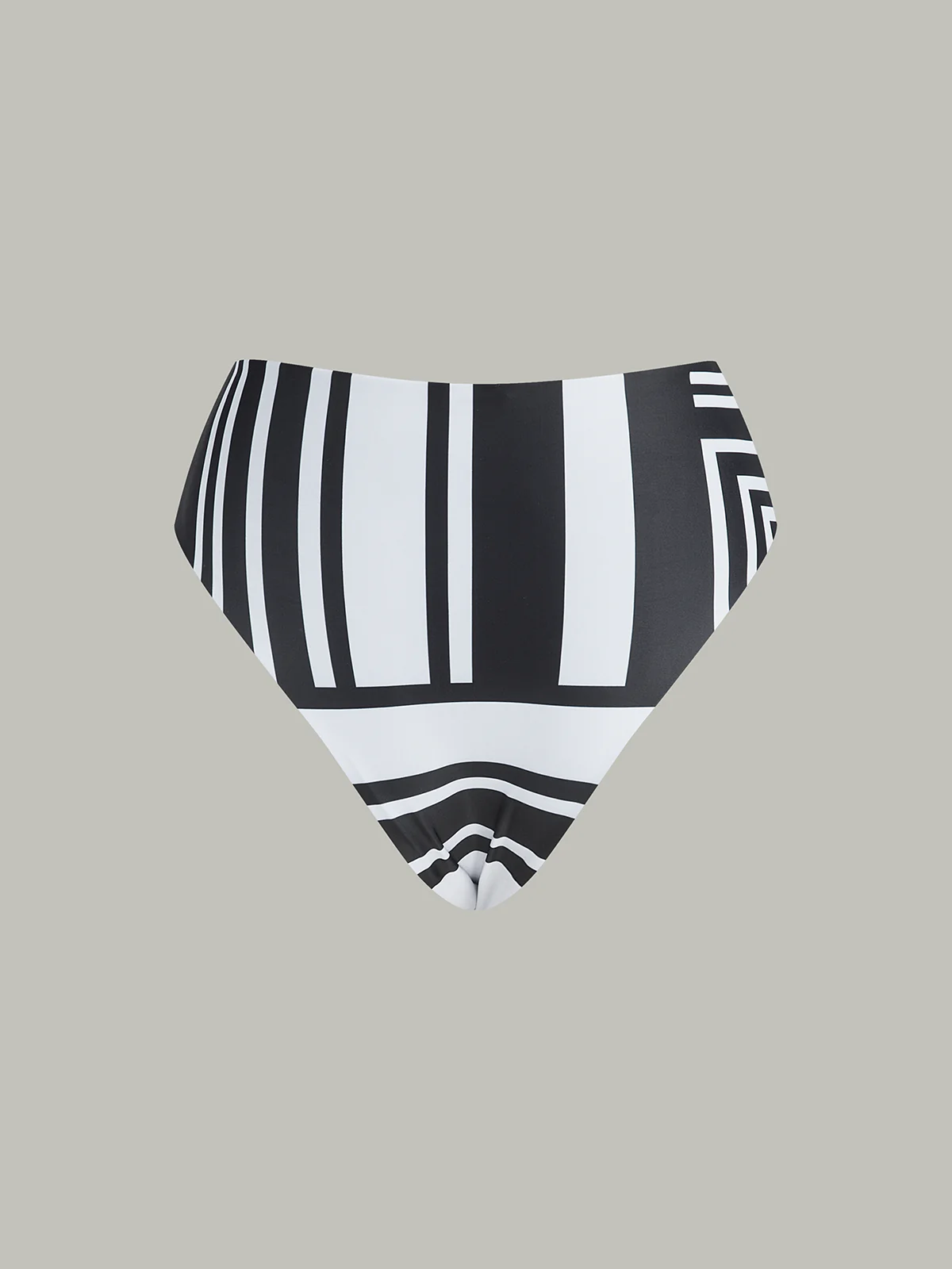 Geometric Print High-Waisted Bikini Bottom - Wholesalesil
