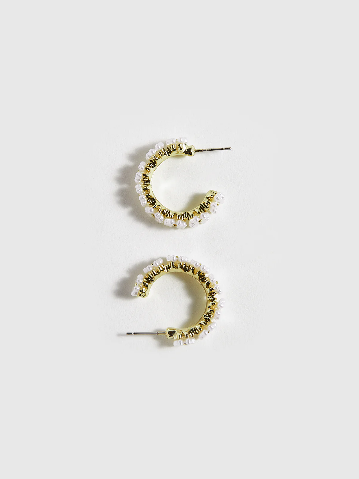 Shell Flower Hoop Earrings - Wholesalesil