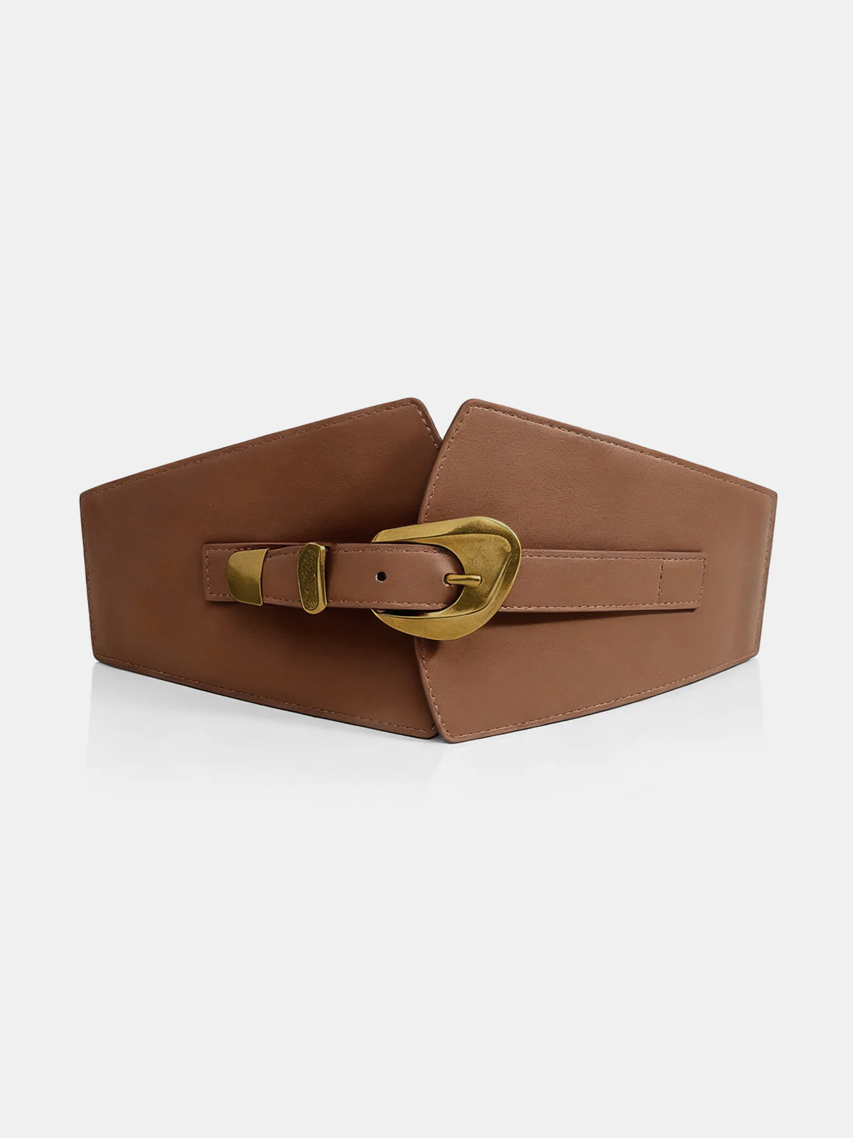 Metal Buckle Wide Elastic Waist Belt - Wholesalesil
