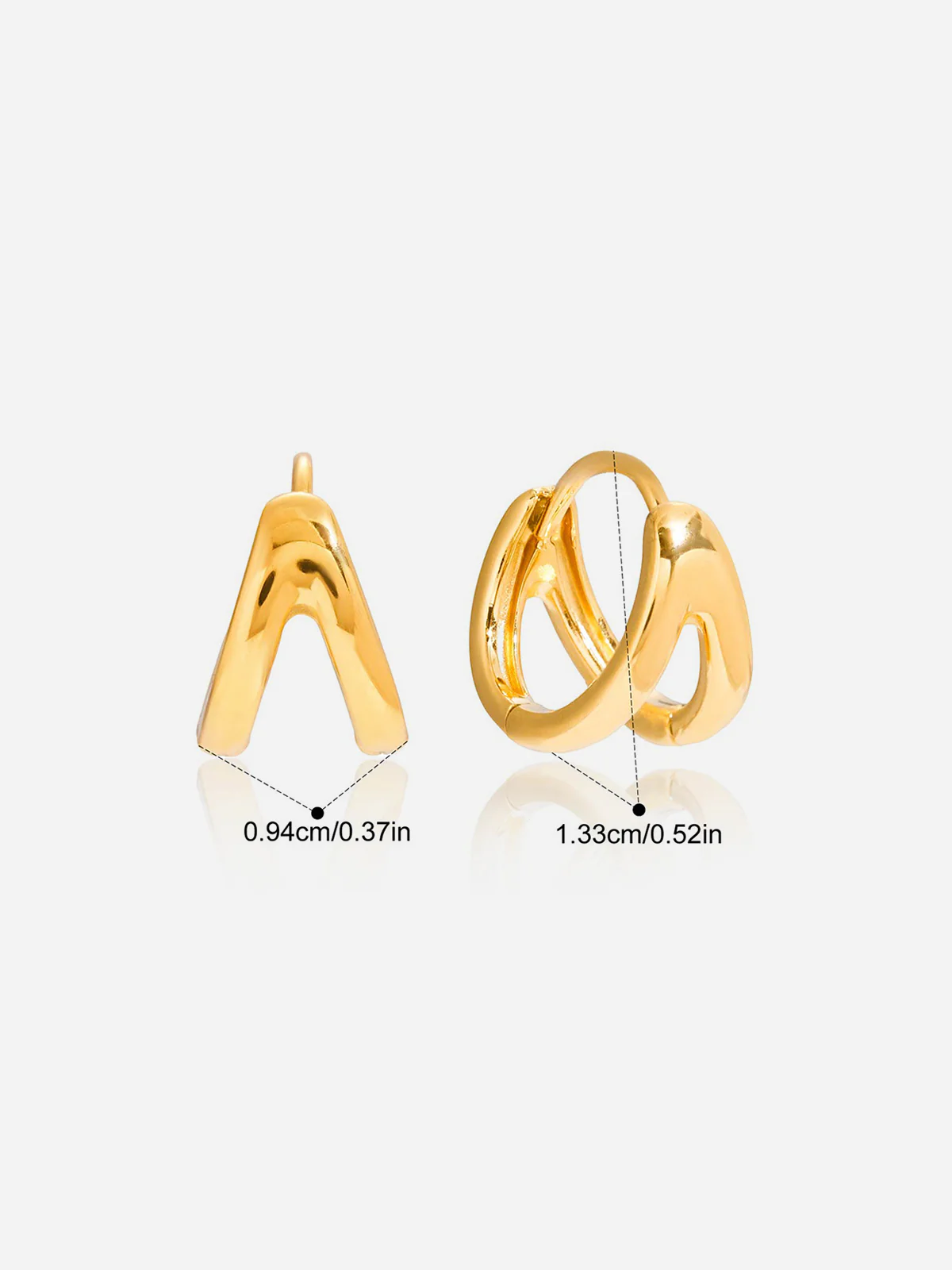 Irregular Shaped Hoop Earrings - Wholesalesil