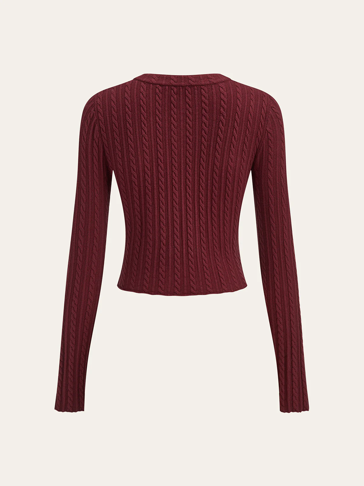 Metal Detail Cable Knit Cardigan - Wholesalesil