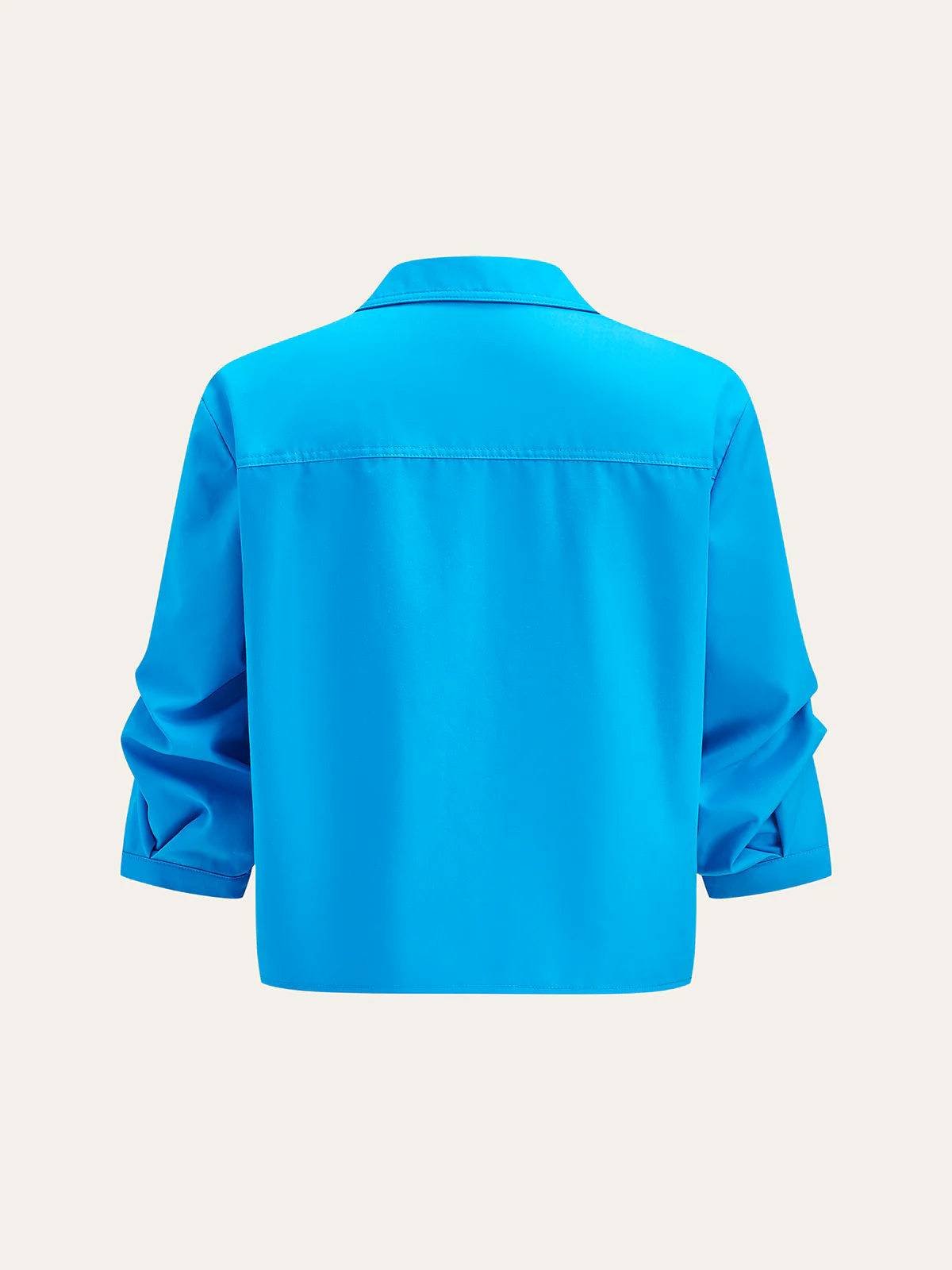 Pocketed Button-Up Blouse with Front Knot - Wholesalesil