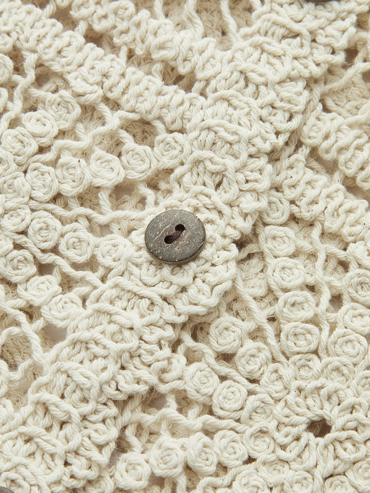 Crochet Knit Vest with Button Front - Wholesalesil