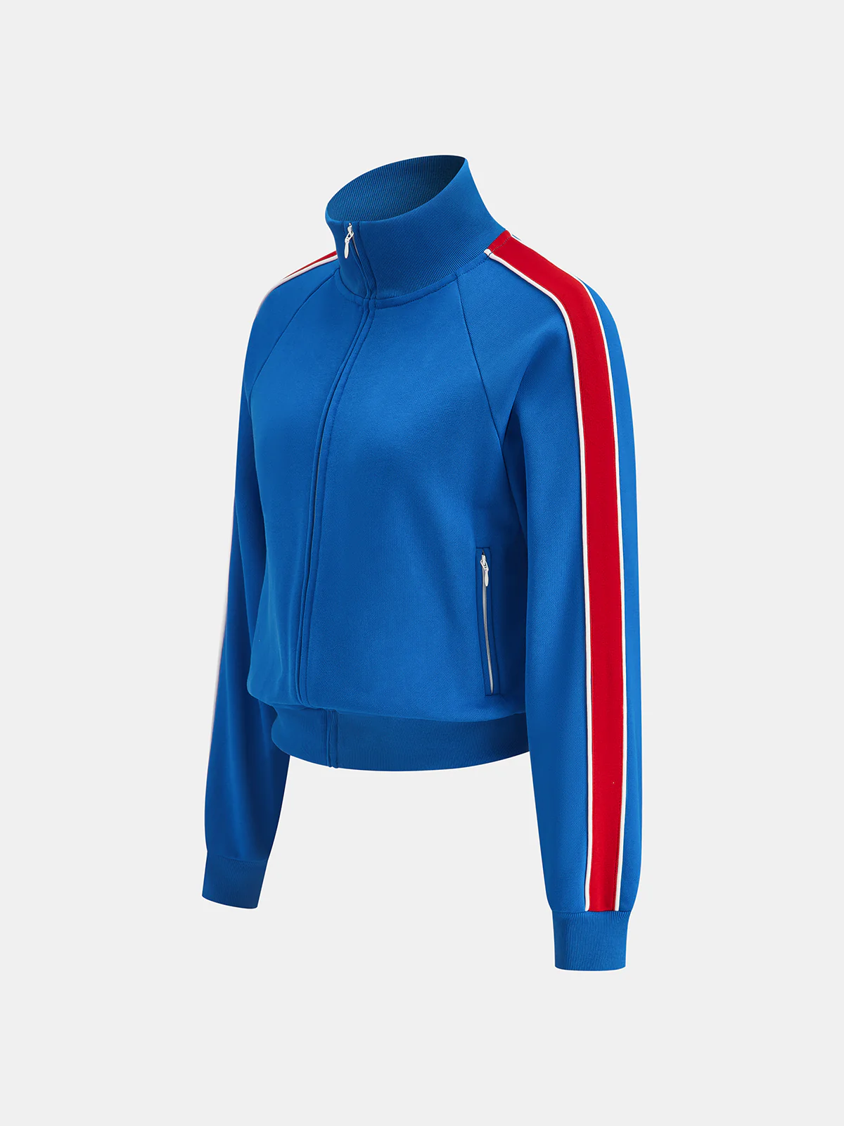 Side Striped Zip-Front  Track Jacket - Wholesalesil