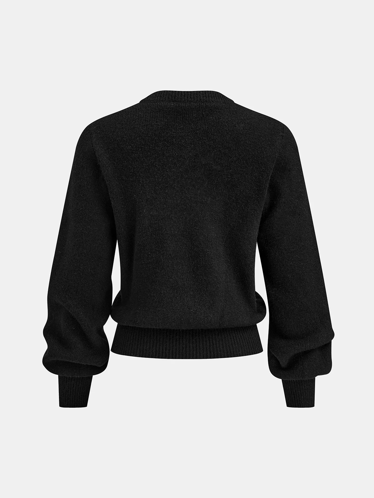 Bow Detail Metal Button Knit Cardigan - Wholesalesil