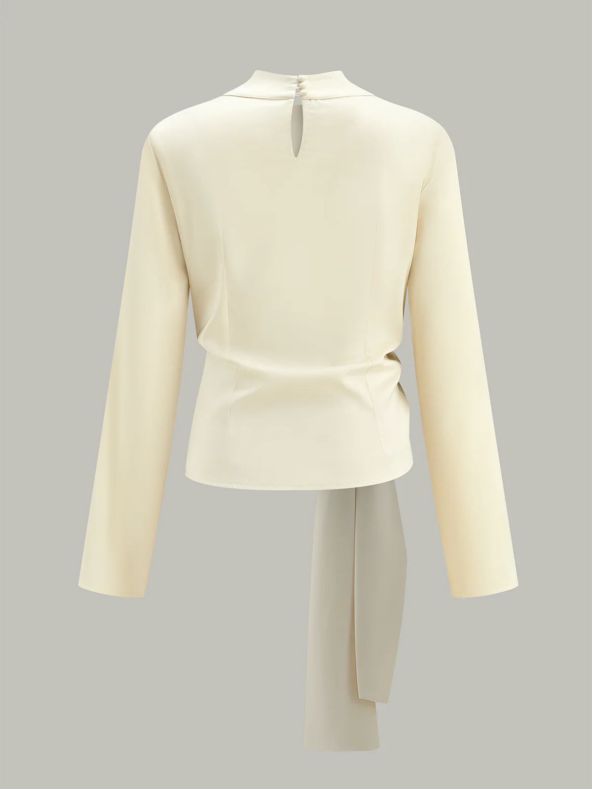 Cowl Neck Tie-Front Knot Top - Wholesalesil