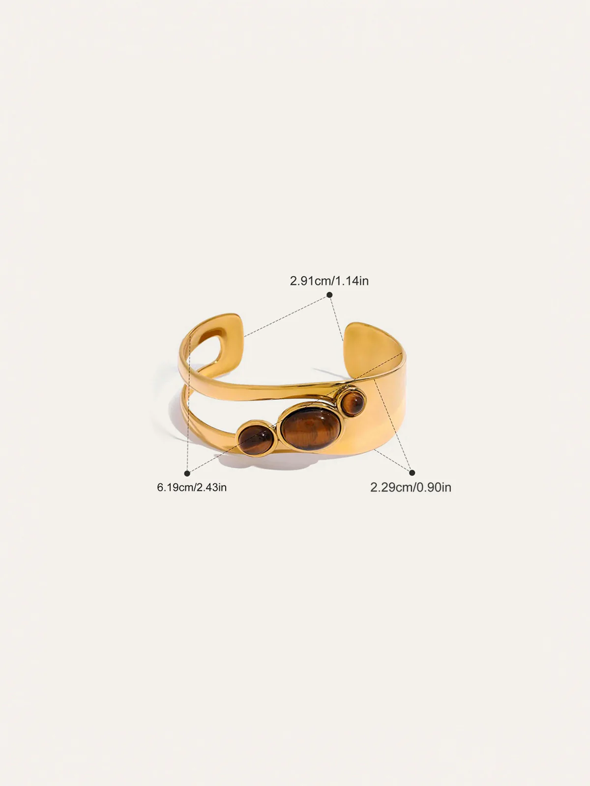 Tiger Eye Cuff Bracelet - Wholesalesil