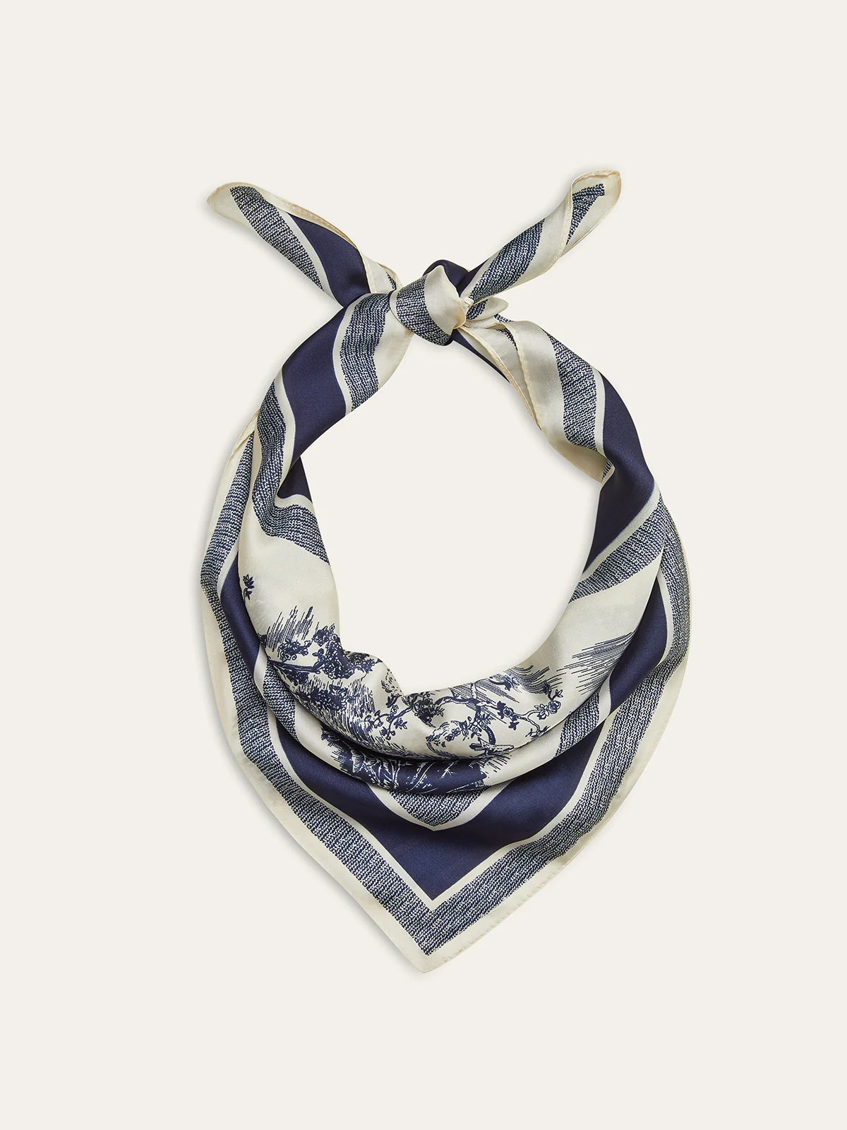 Landscape Print Square Scarf - Wholesalesil