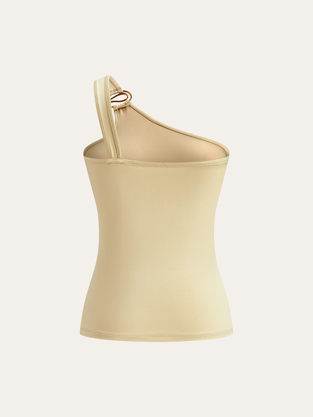 One-Shoulder Ring-Detail Tank Top - Wholesalesil