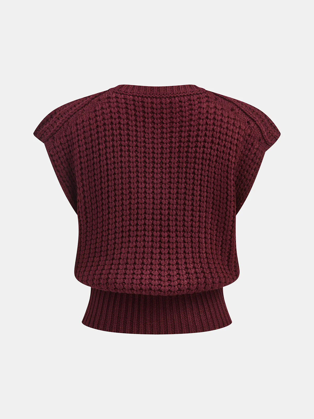 Sleeveless Cable Knit Vest - Wholesalesil