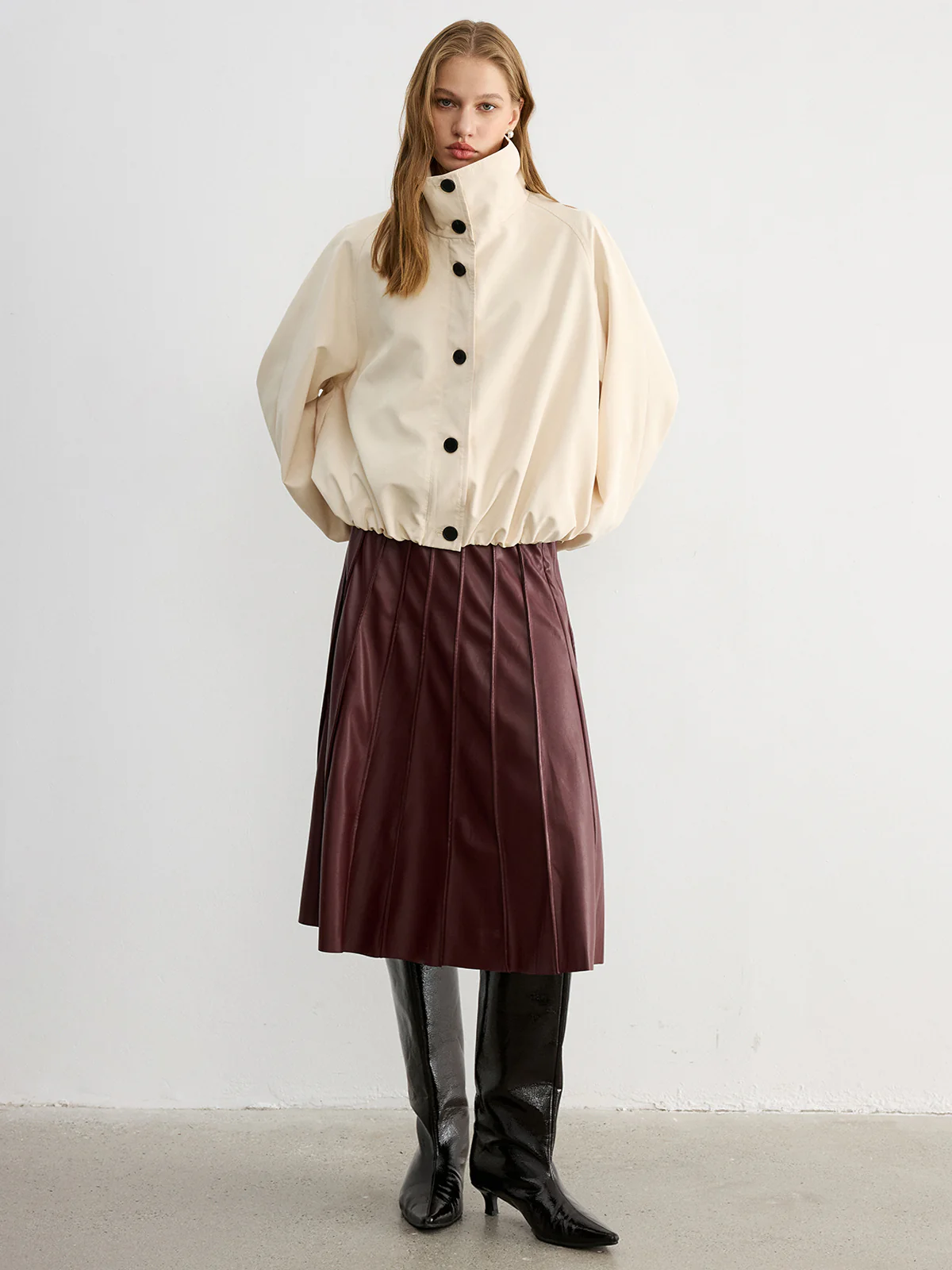 Collared Button Trench Coat - Wholesalesil