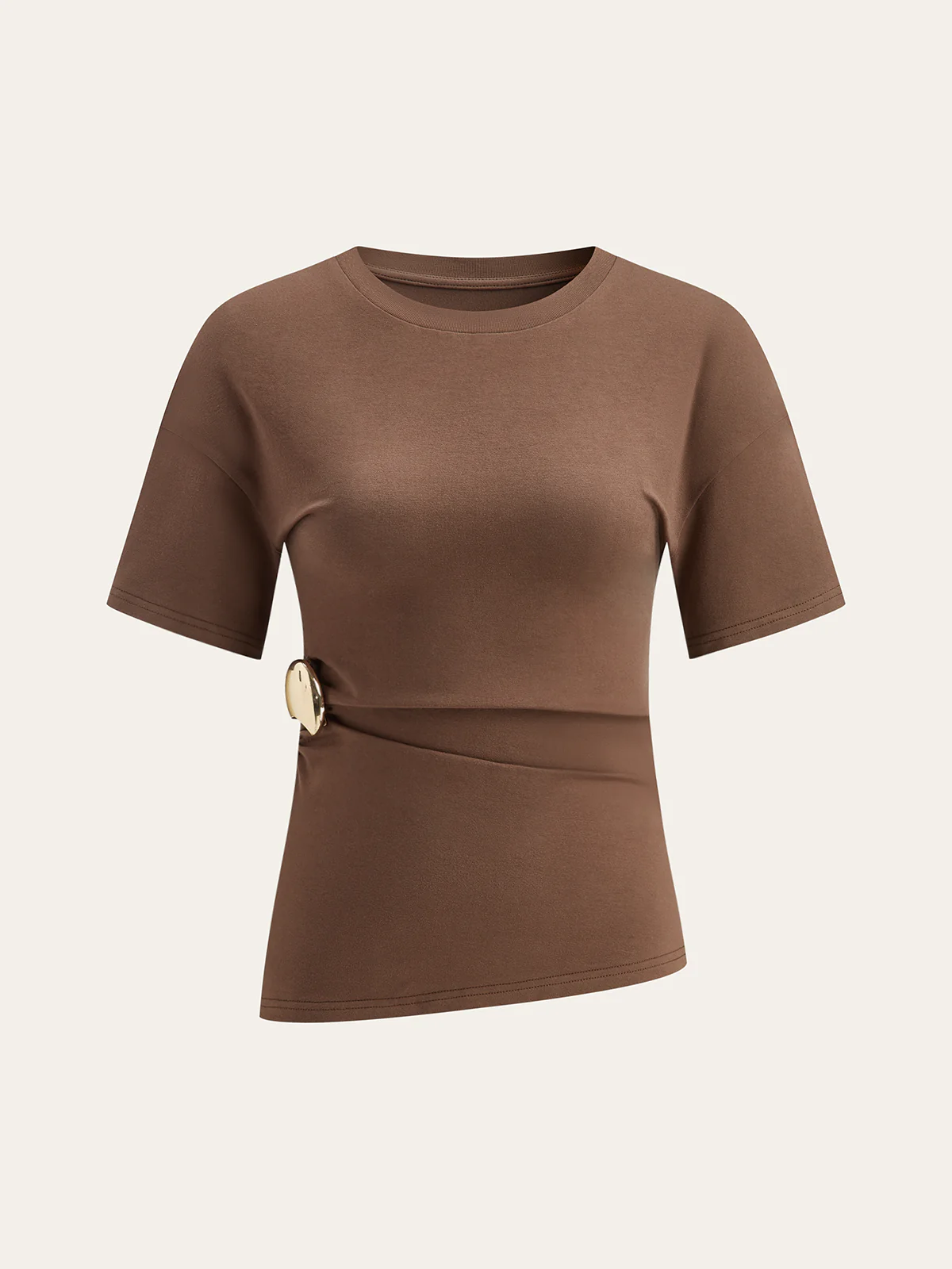 Asymmetric Short-Sleeved Top - Wholesalesil