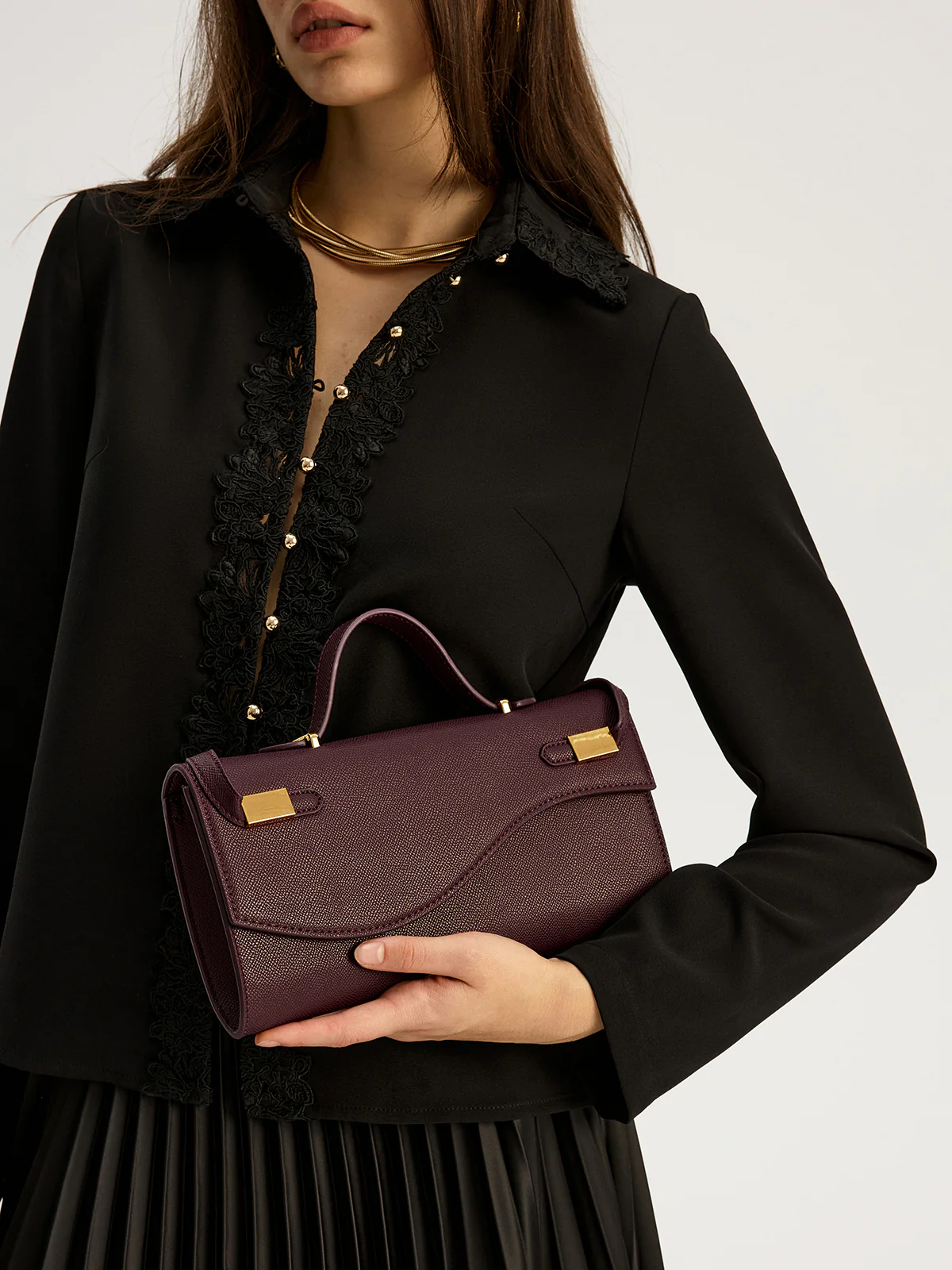 PU Leather Top-Handle Bag - Wholesalesil