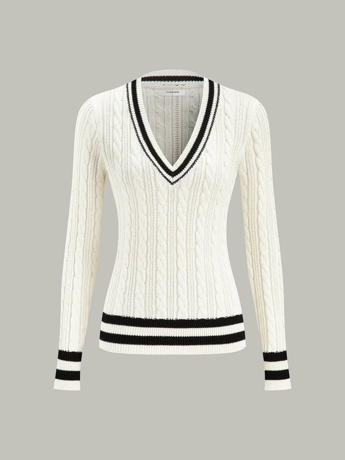 Cable-Knit Stripped Sweater - Wholesalesil