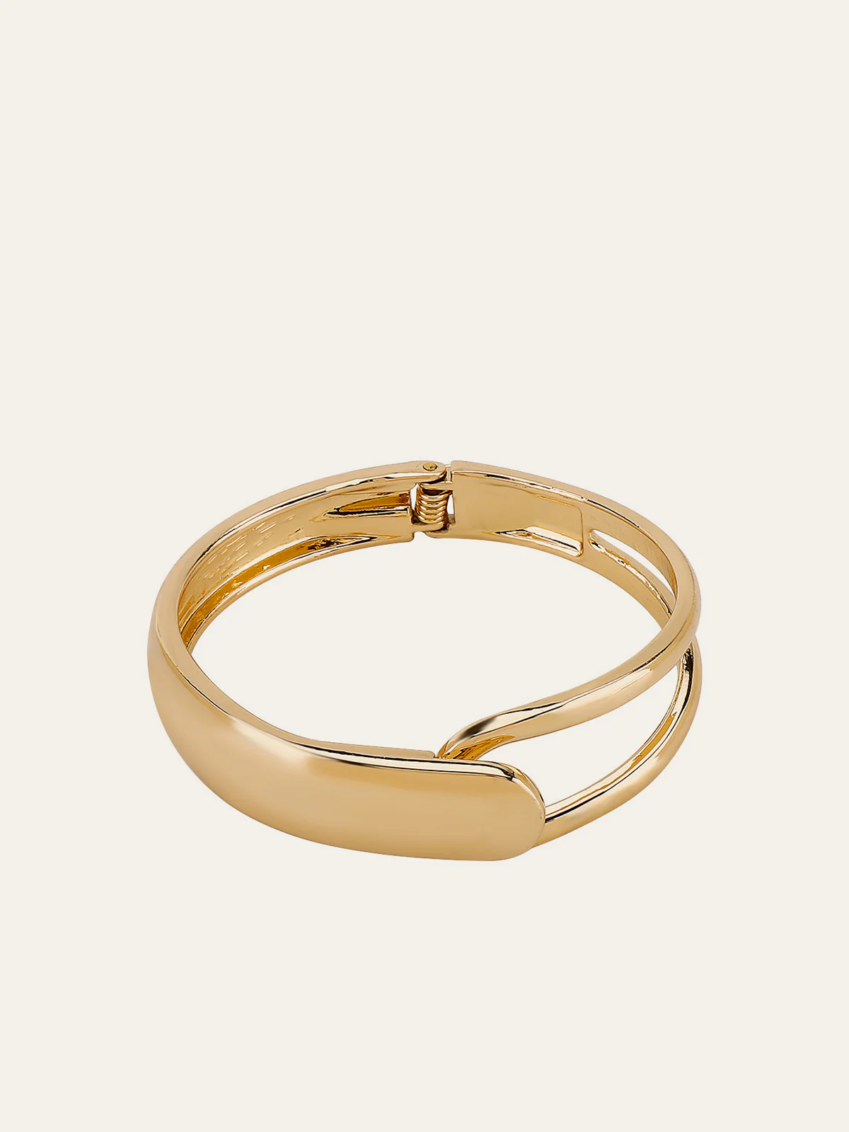 Elegant Gold-Tone Cuff Bracelet - Wholesalesil