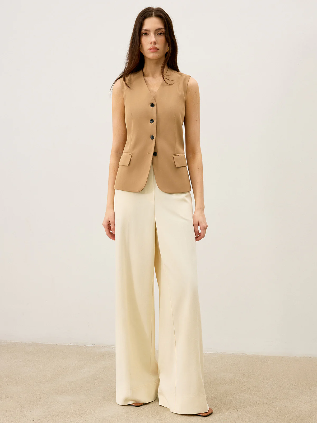 Pocketed Wide-Leg Pants - Wholesalesil