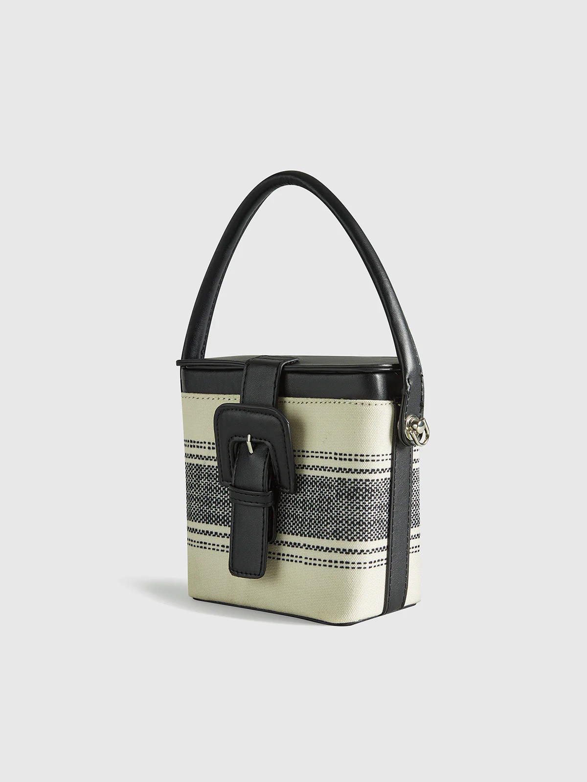 Striped Handle Box Bag - Wholesalesil
