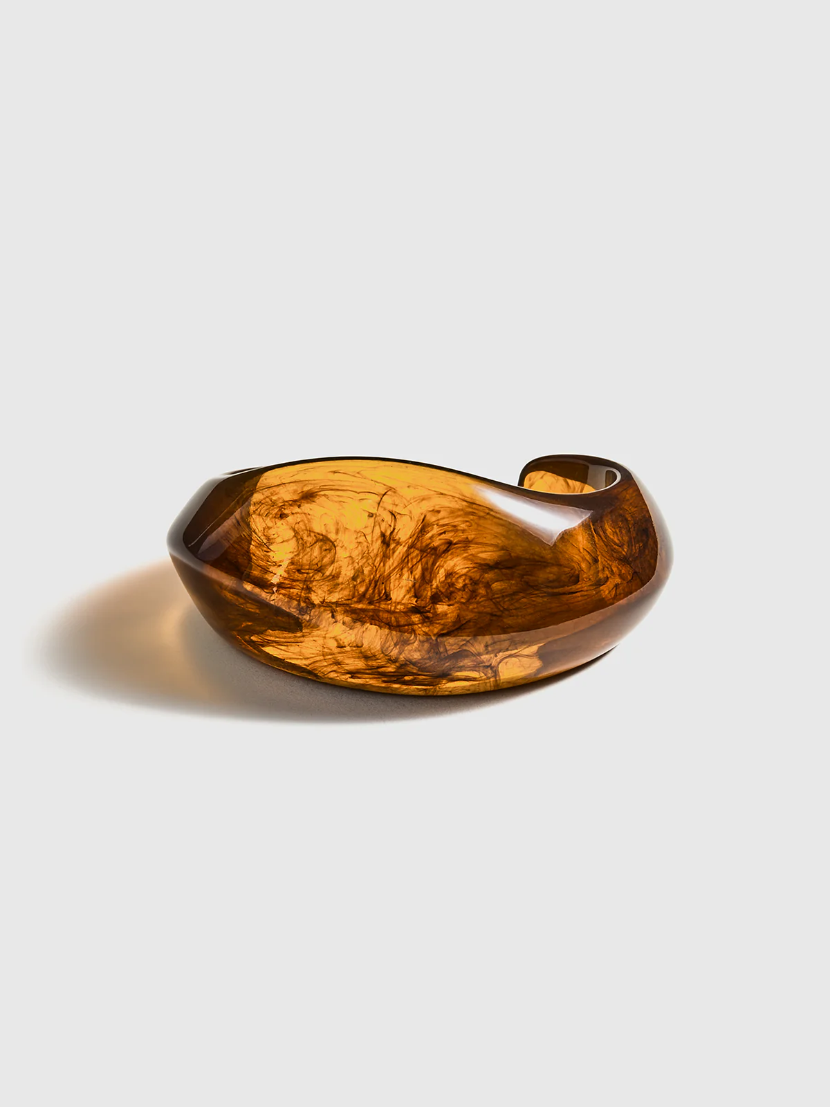 Semicircular Open-Ended Resin Bracelet - Wholesalesil