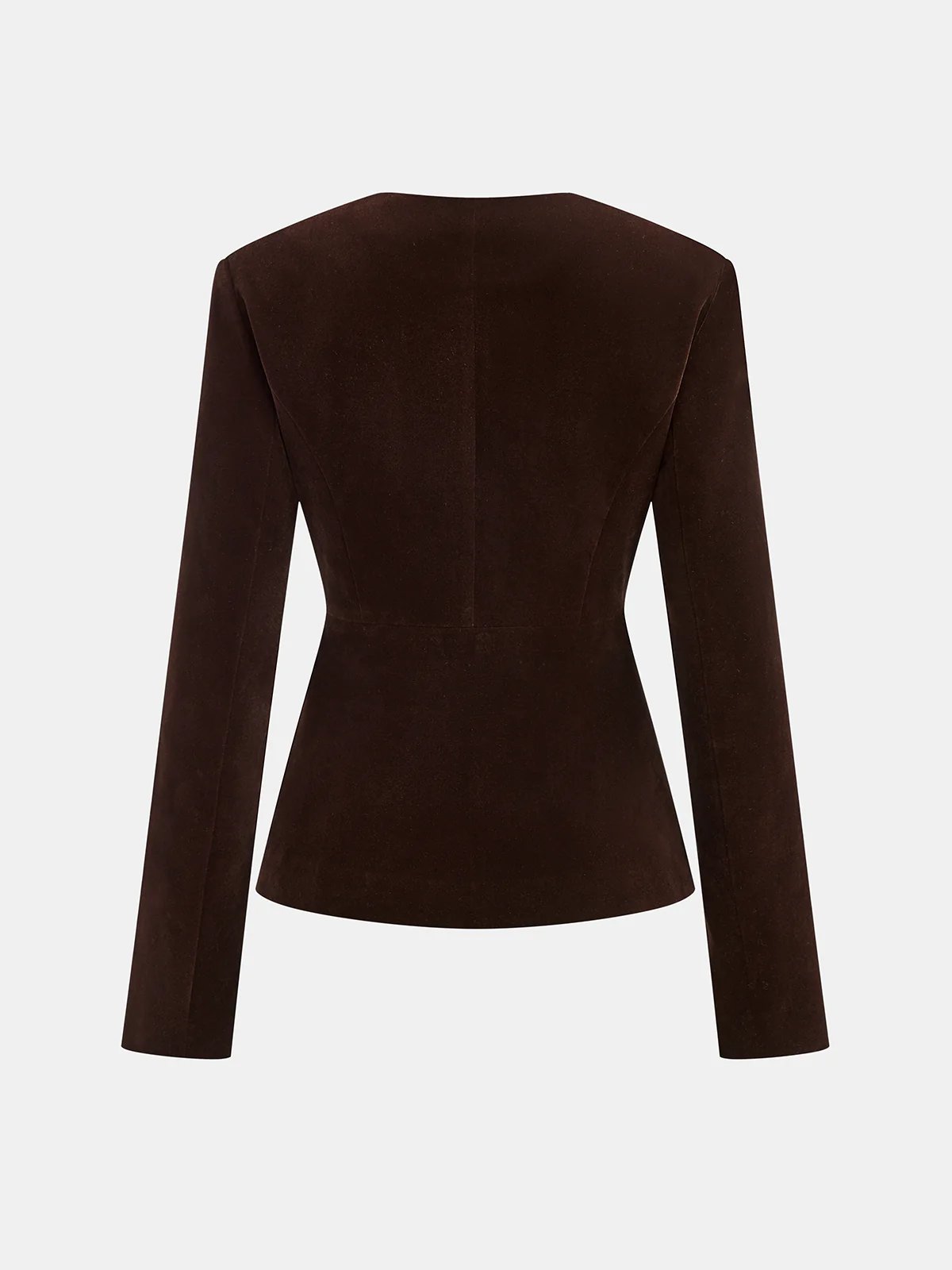 Metal Button Velvet Blazer - Wholesalesil