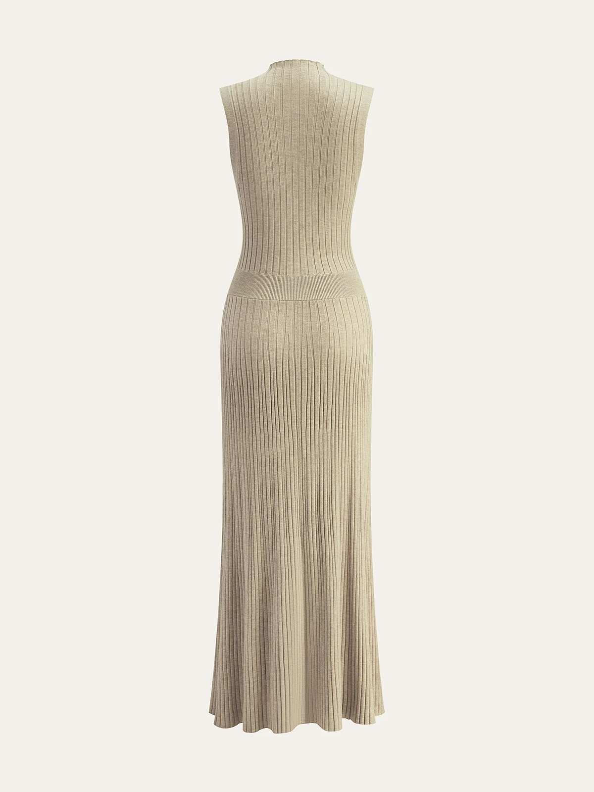 Wool Blend Ribbed Button Maxi Dress - Wholesalesil