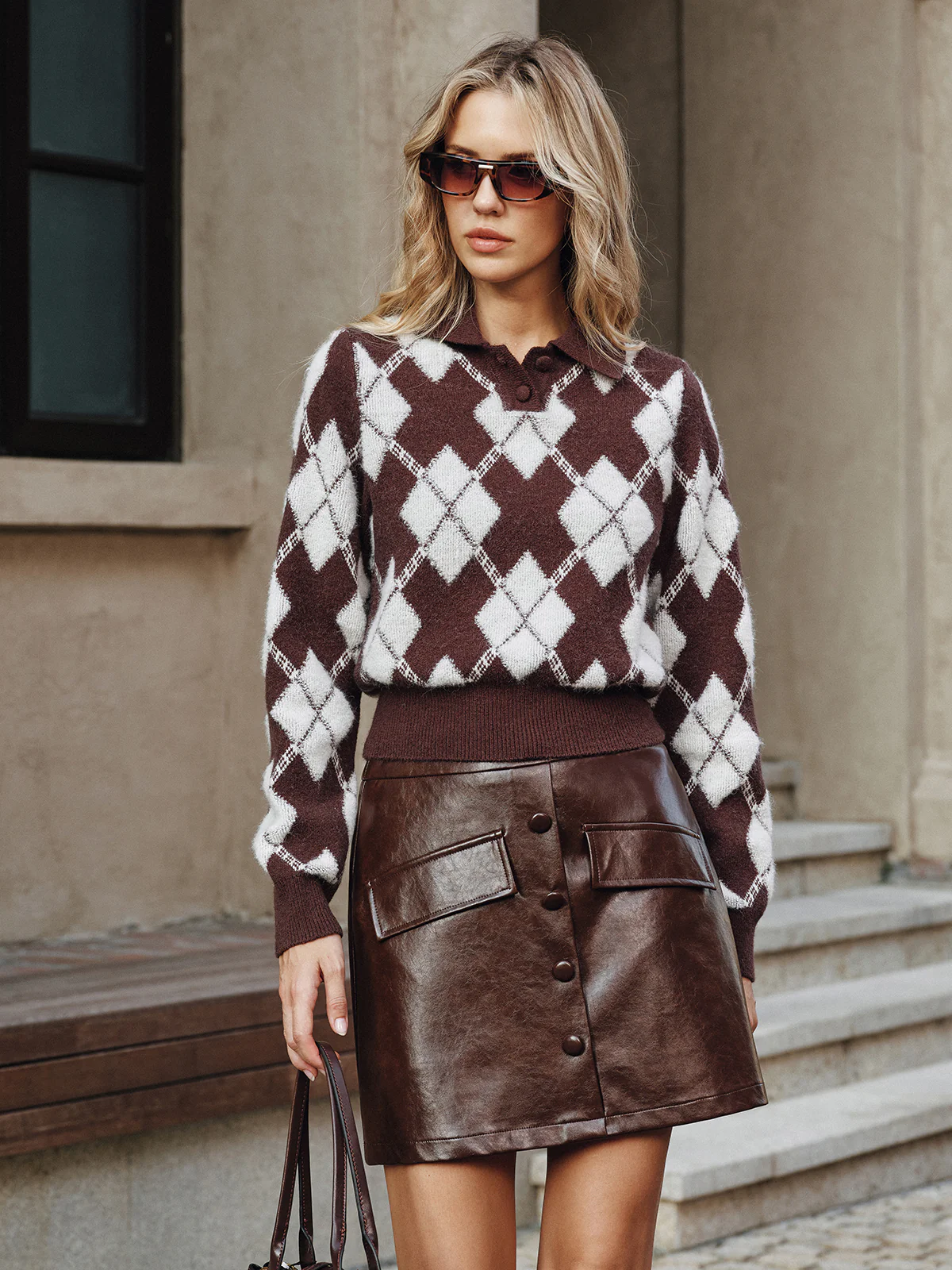 Decor Pocket Faux Leather Mini Skirt - Wholesalesil