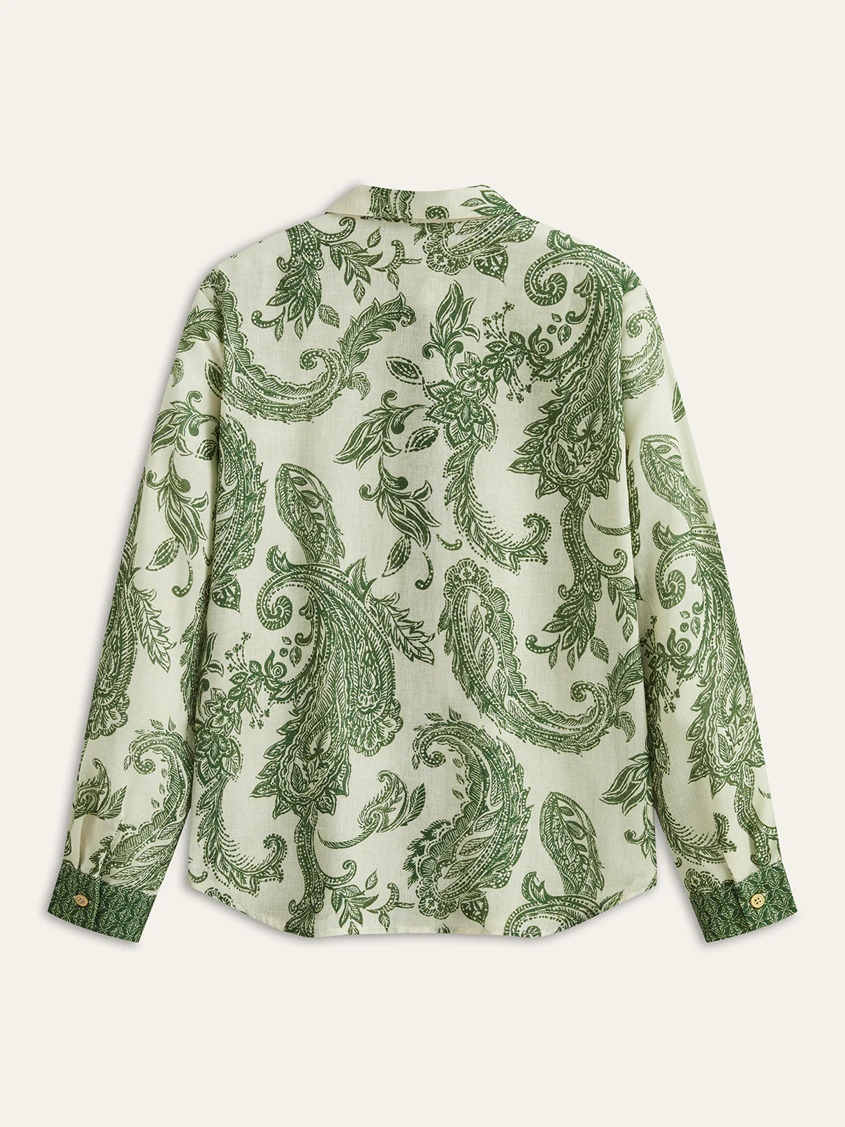 Paisley Print Button-Front Shirt - Wholesalesil