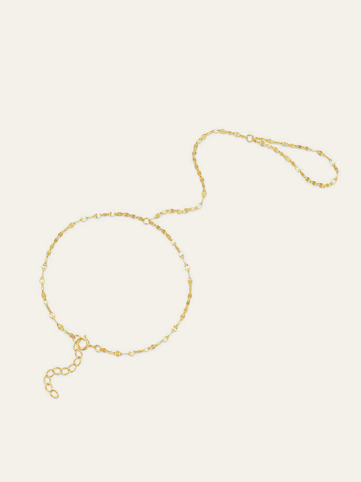 Golden Chain Finger Bracelet - Wholesalesil